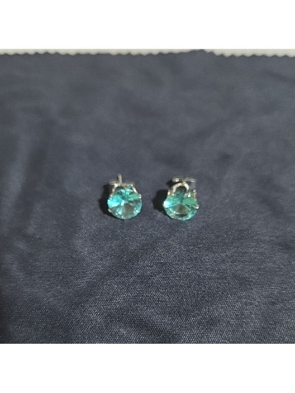 Silver Aqua Earrings